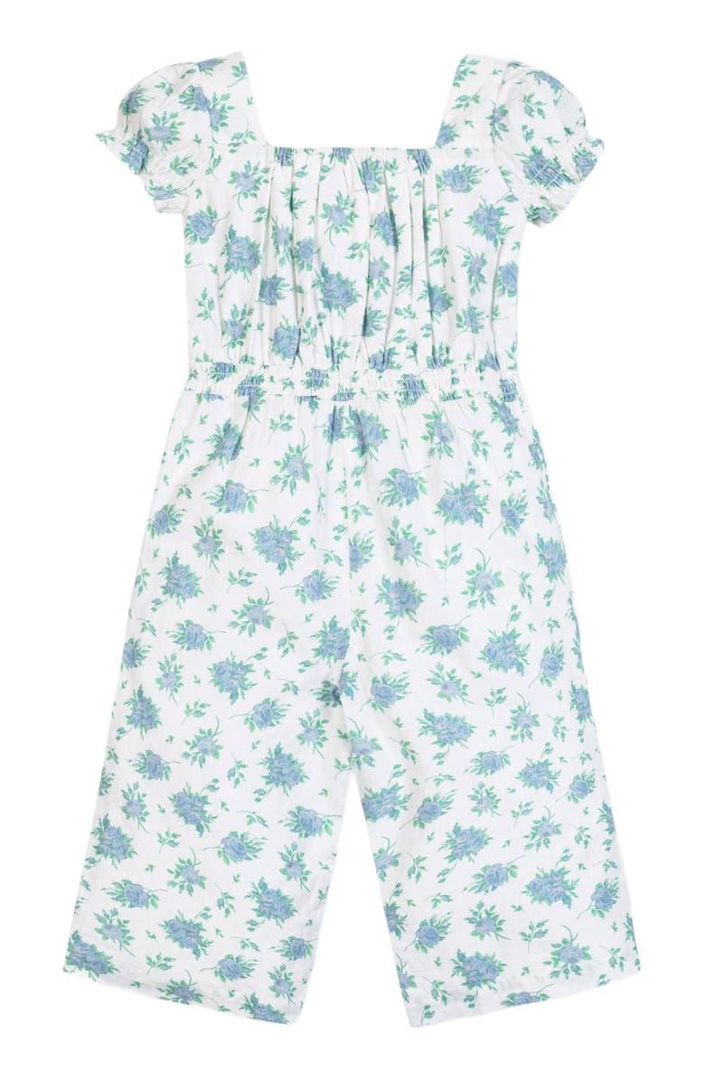Hope & Henry Girls' Linen Puff Sleeve Jumpsuit, Kids, Alternate, color, Coastal Cottage Floral