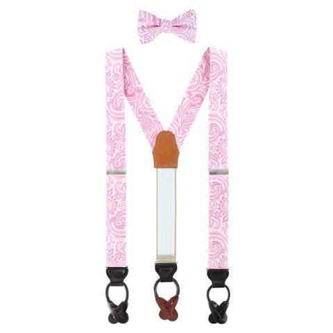 Sobee Paisley Silk Brace and Bow Tie Set