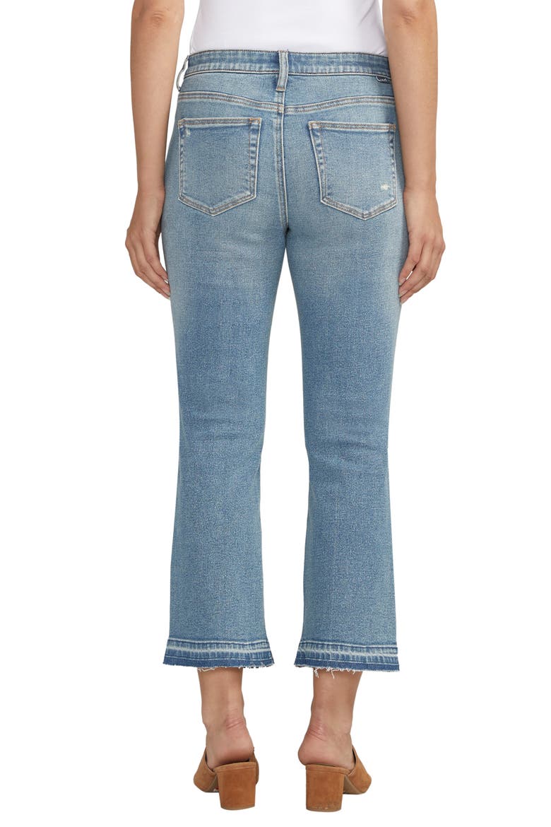 Eloise High Waist Raw Hem Crop Bootcut Jeans, Alternate, color, BLUE DUST