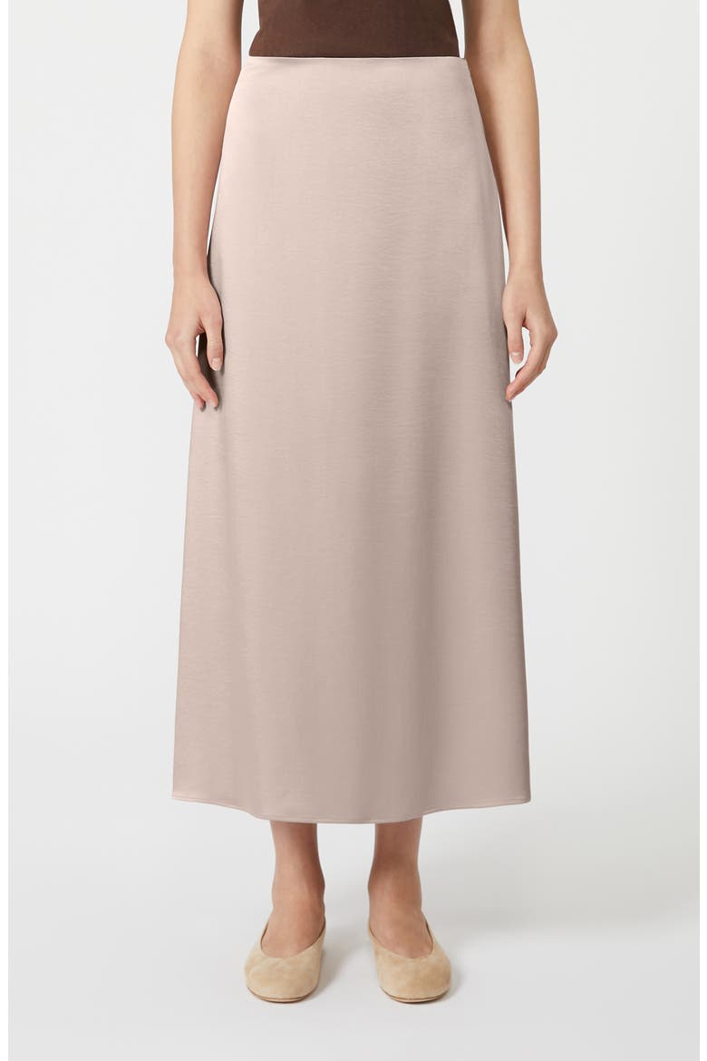 Angelo Satin Skirt, Main, color, POWDER