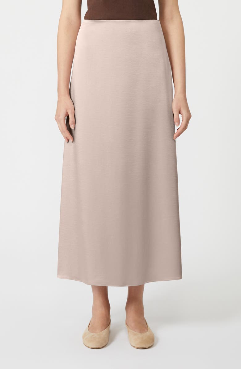 Weekend Max Mara Angelo Satin Skirt, Main, color, Powder