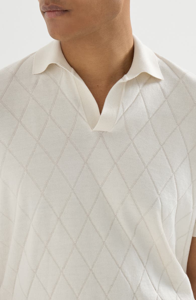 Brunello Cucinelli Lightweight knit Polo, Alternate, color, White