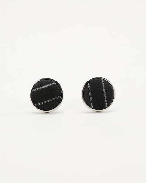 Pinstripe Silk Cufflinks