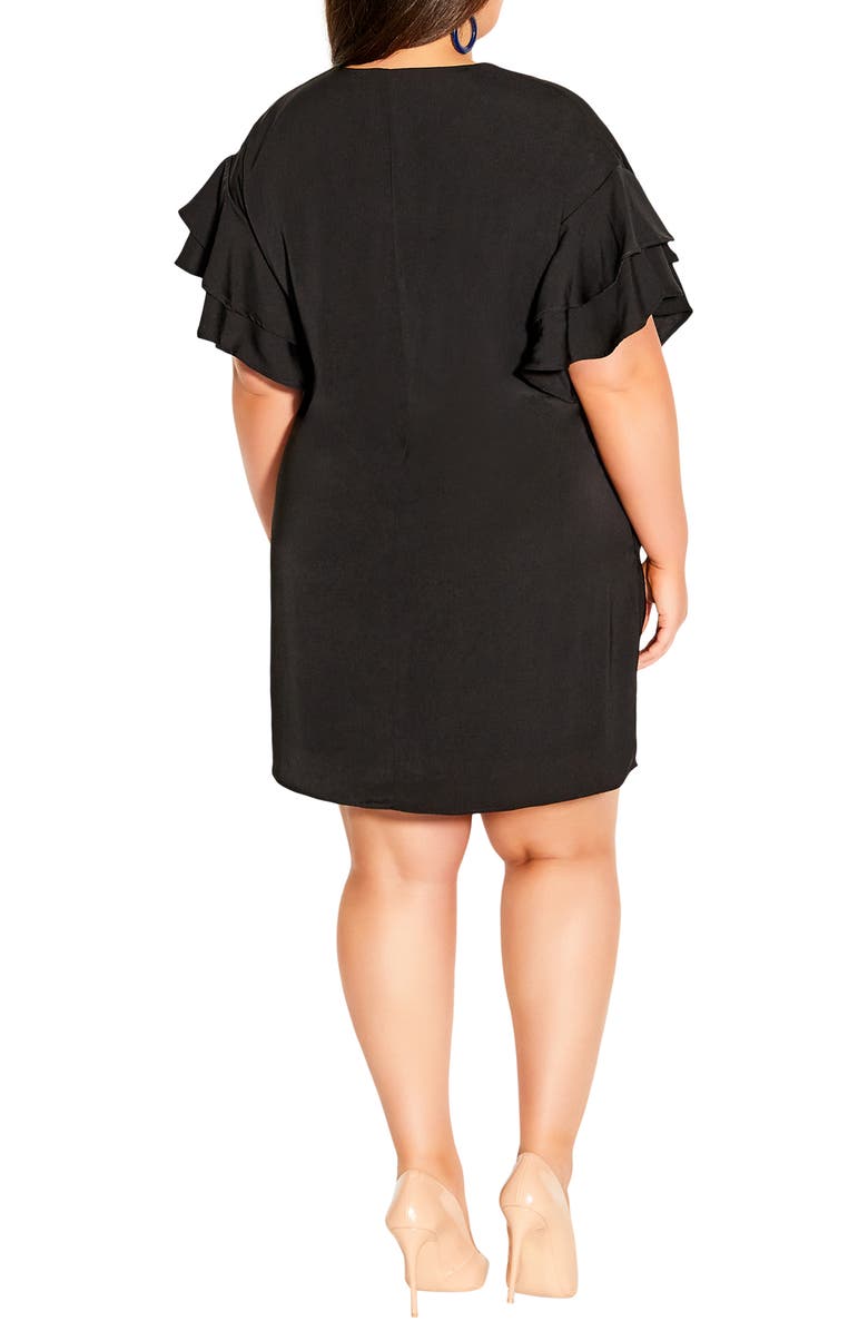 City Chic Double Frill A-Line Dress, Alternate, color,