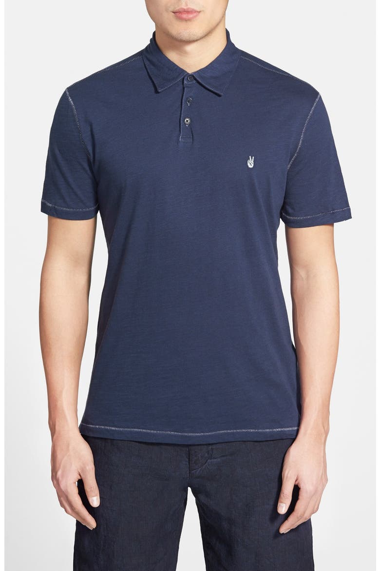 Slim Fit Polo, Main, color, OILED BLUE