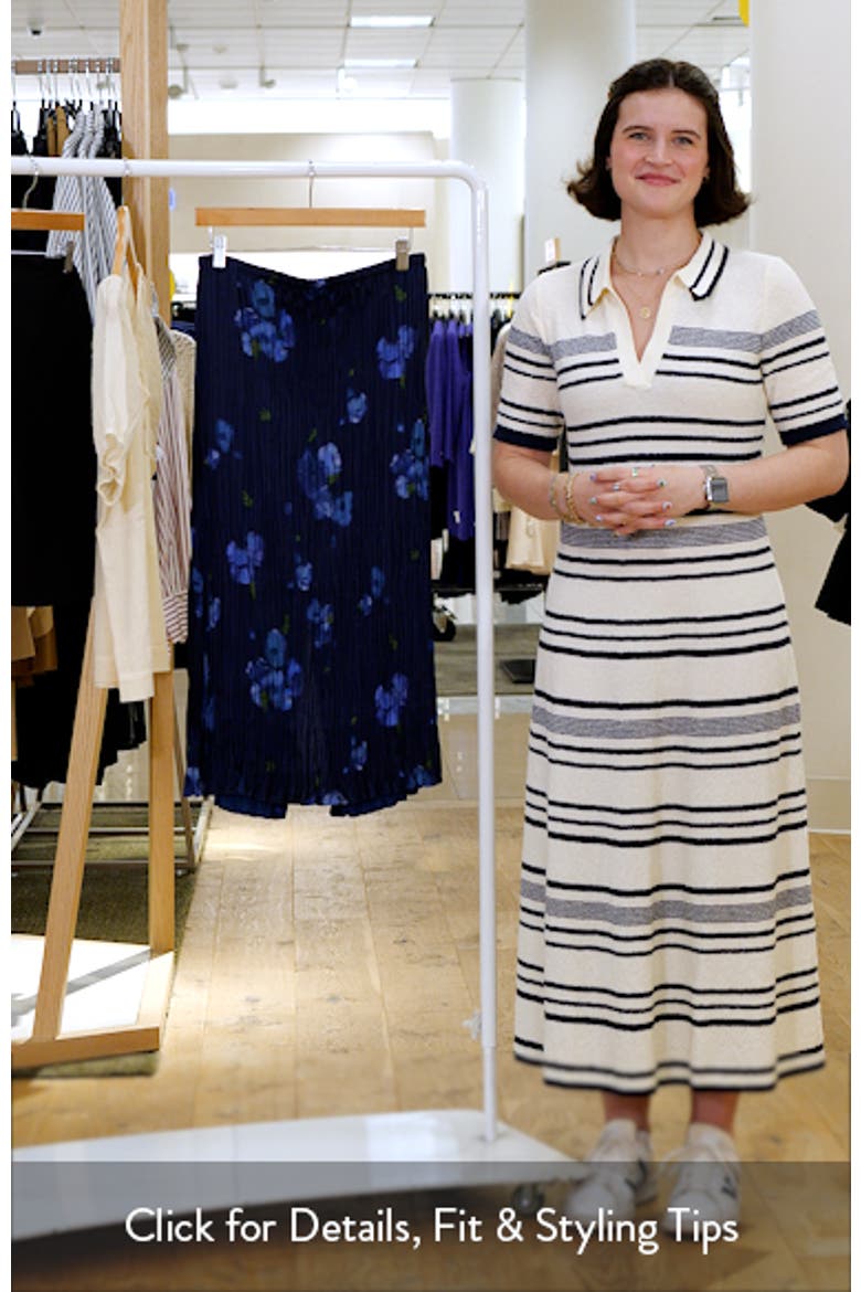 Poppy Blur Pleated Midi Skirt video