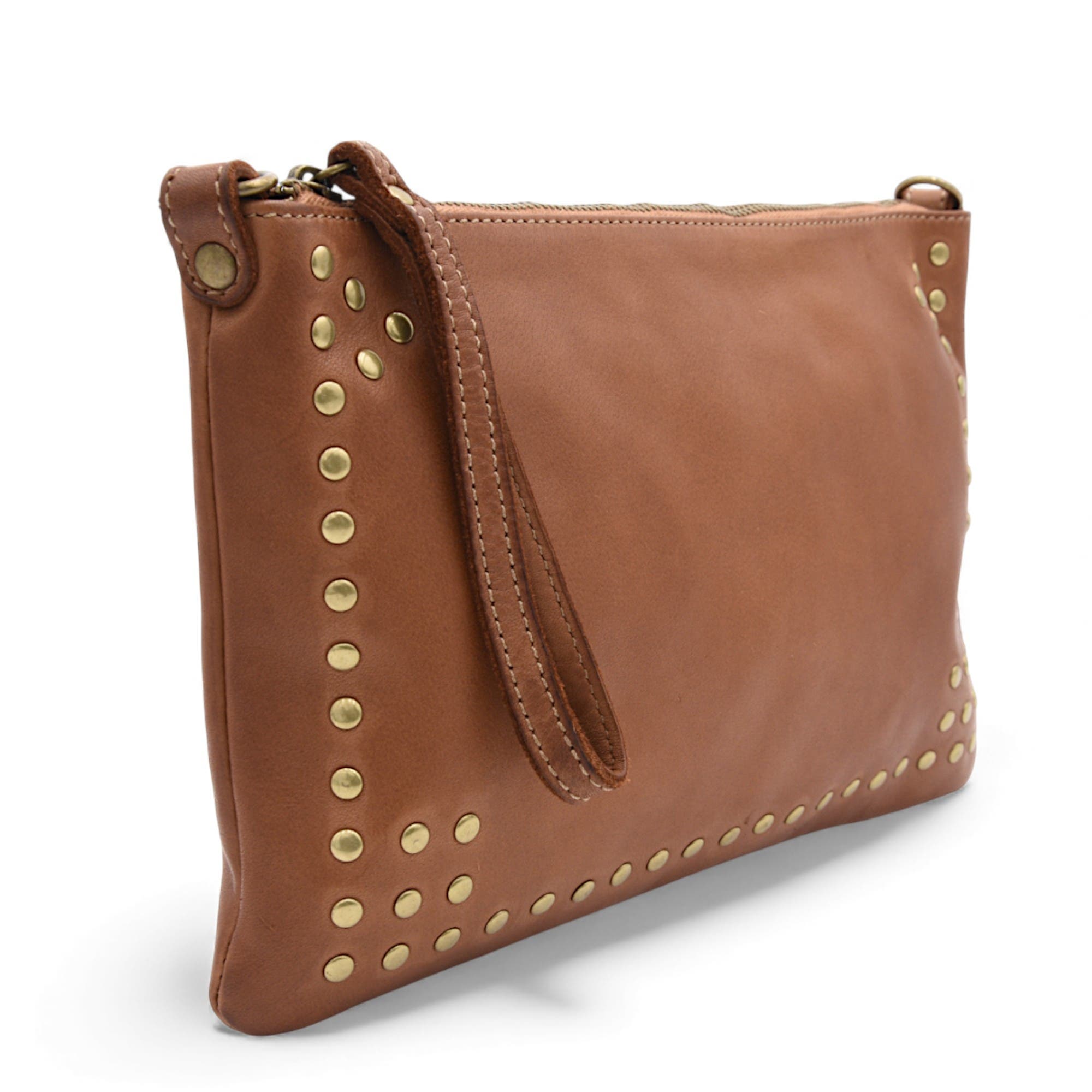 Bolsa Nova Boho Clutch, Alternate, color, Cognac