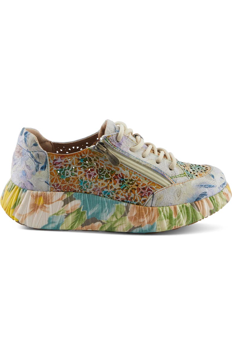 L'Artiste by Spring Step Bloomington Platform Sneaker, Alternate, color, Beige Multi