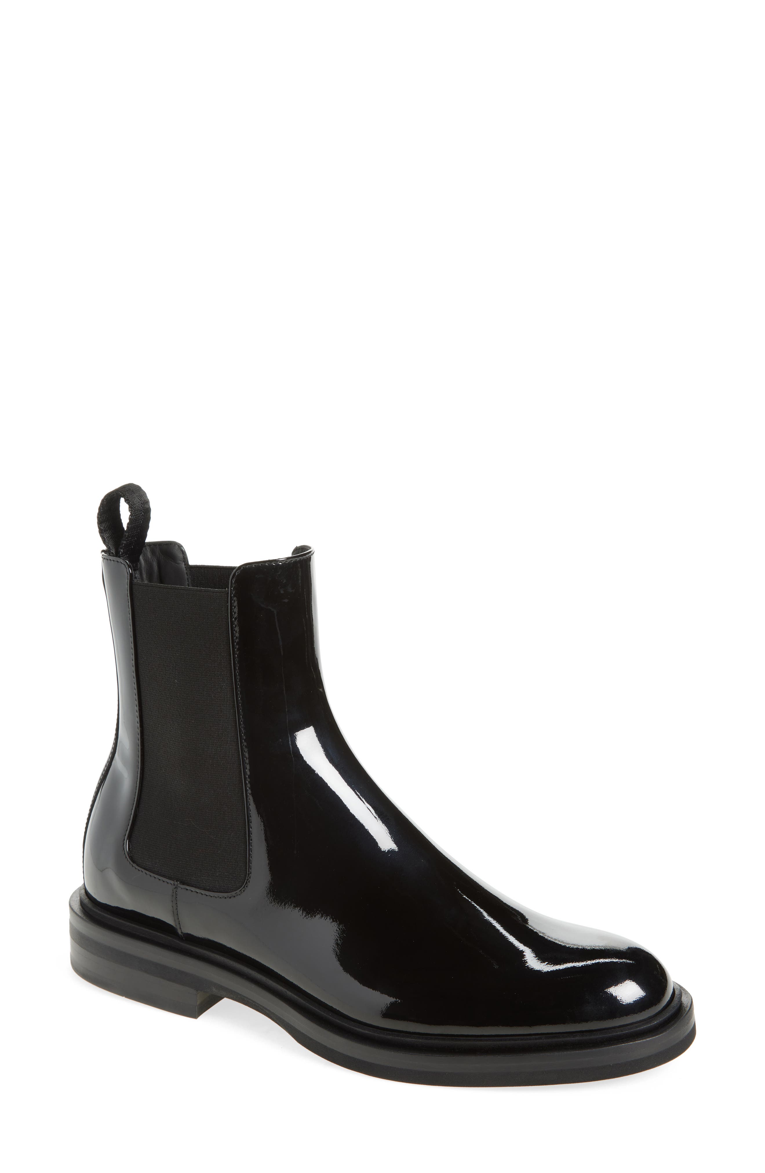 Dolce&Gabbana Vernice Patent Leather Chelsea Boot, Main, color, 80999 Nero