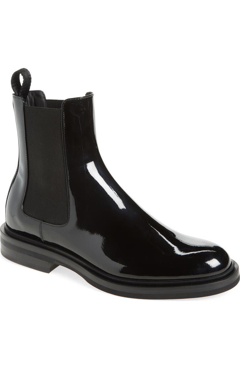 Dolce&Gabbana Vernice Patent Leather Chelsea Boot, Main, color, 80999 Nero