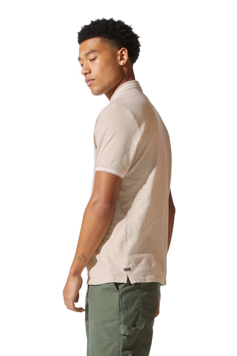 Match Point Tipped Slub Short Sleeve Polo, Alternate, color, PEYOTE