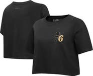 PRO STANDARD Women's Pro Standard Black Philadelphia 76ers Holiday Glam Boxy T-Shirt