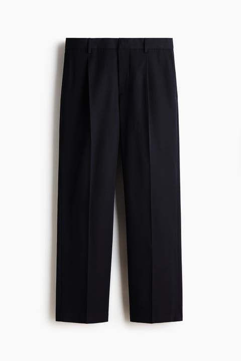 Relaxed Fit Wool-blend Tailored Trousers