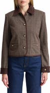 Bagatelle Herringbone Jacket with Corduroy Trim
