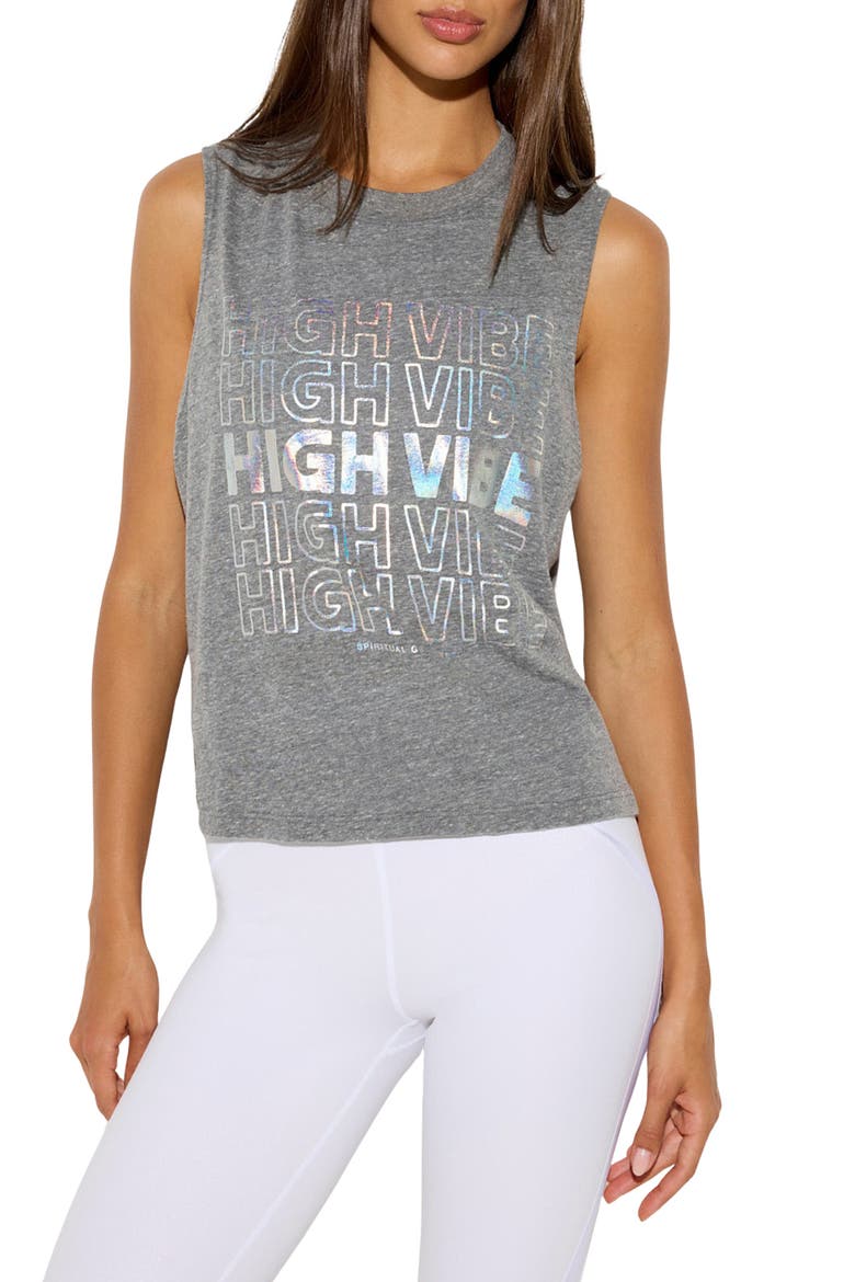 High Vibe Muscle Tank, Main, color, HEATHER GREY