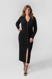 KADA The Long Sleeve Sweater Duster Midi Dress
