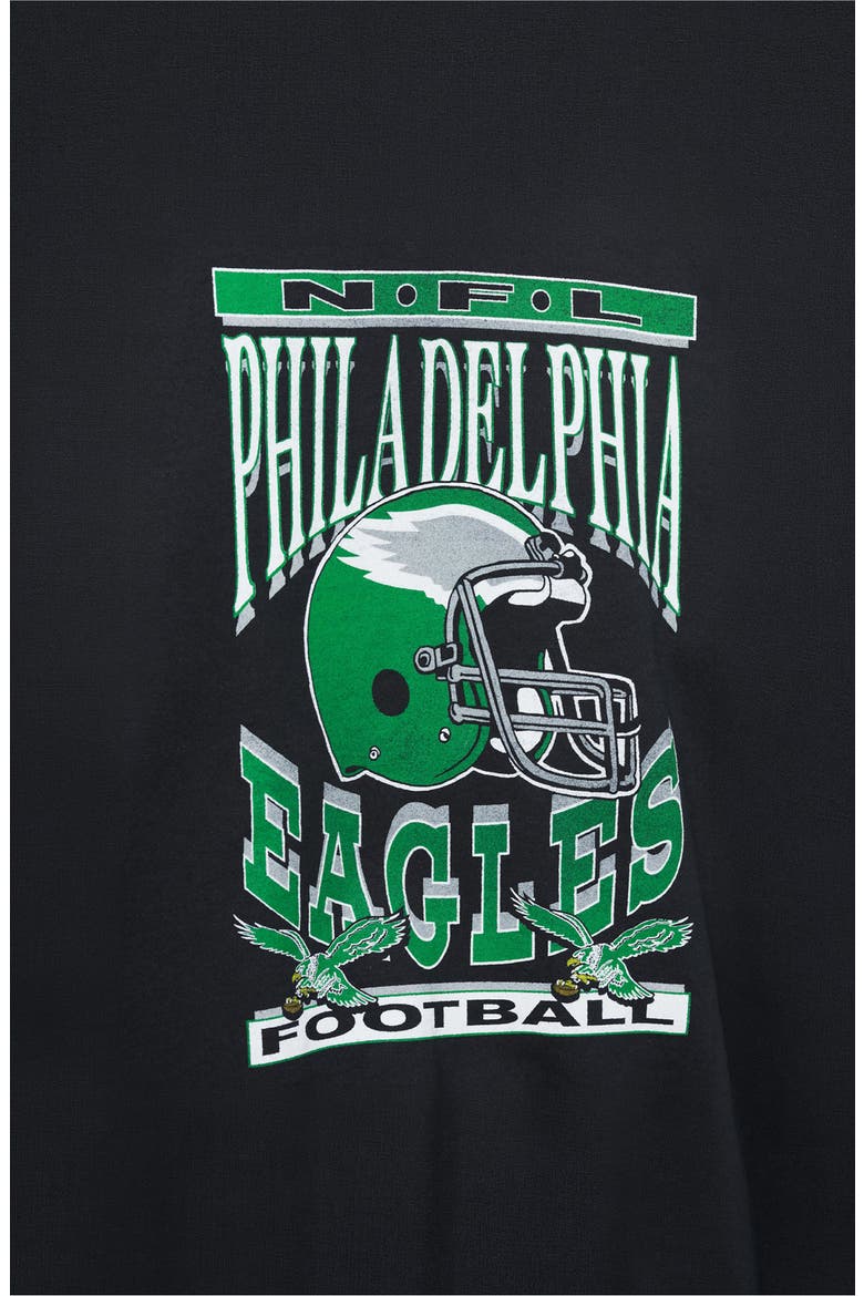 Philadelphia Eagles Cotton Blend Crewneck Sweatshirt, Alternate, color, BLACK
