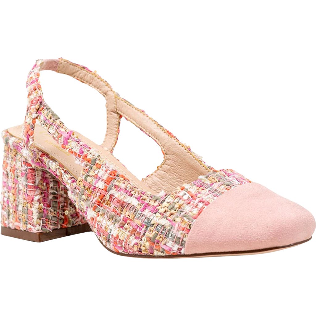 CHASE & CHLOE CHASE AND CHLOE SLUB TWEED SINGBACK PUMP