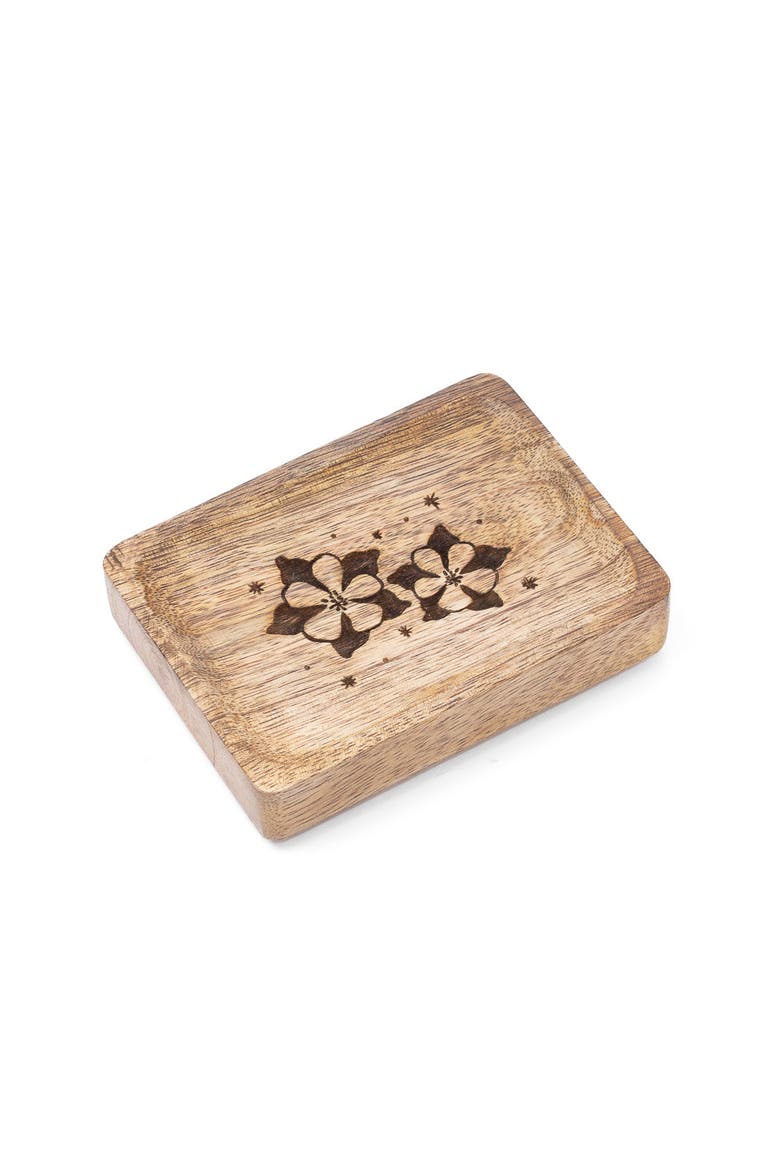 Colorado State Blue Columbine Trinket Dish, Alternate, color, Natural
