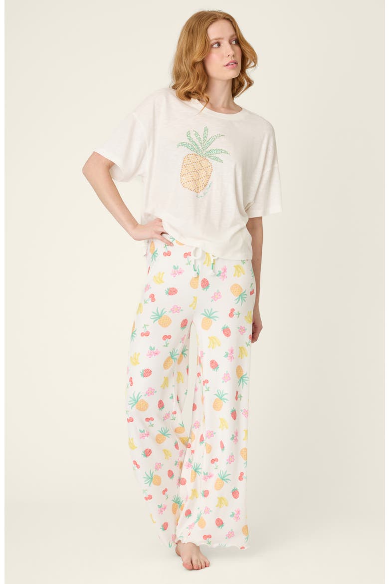 Viva La Vida Jersey Pajama Pants, Alternate, color, IVORY