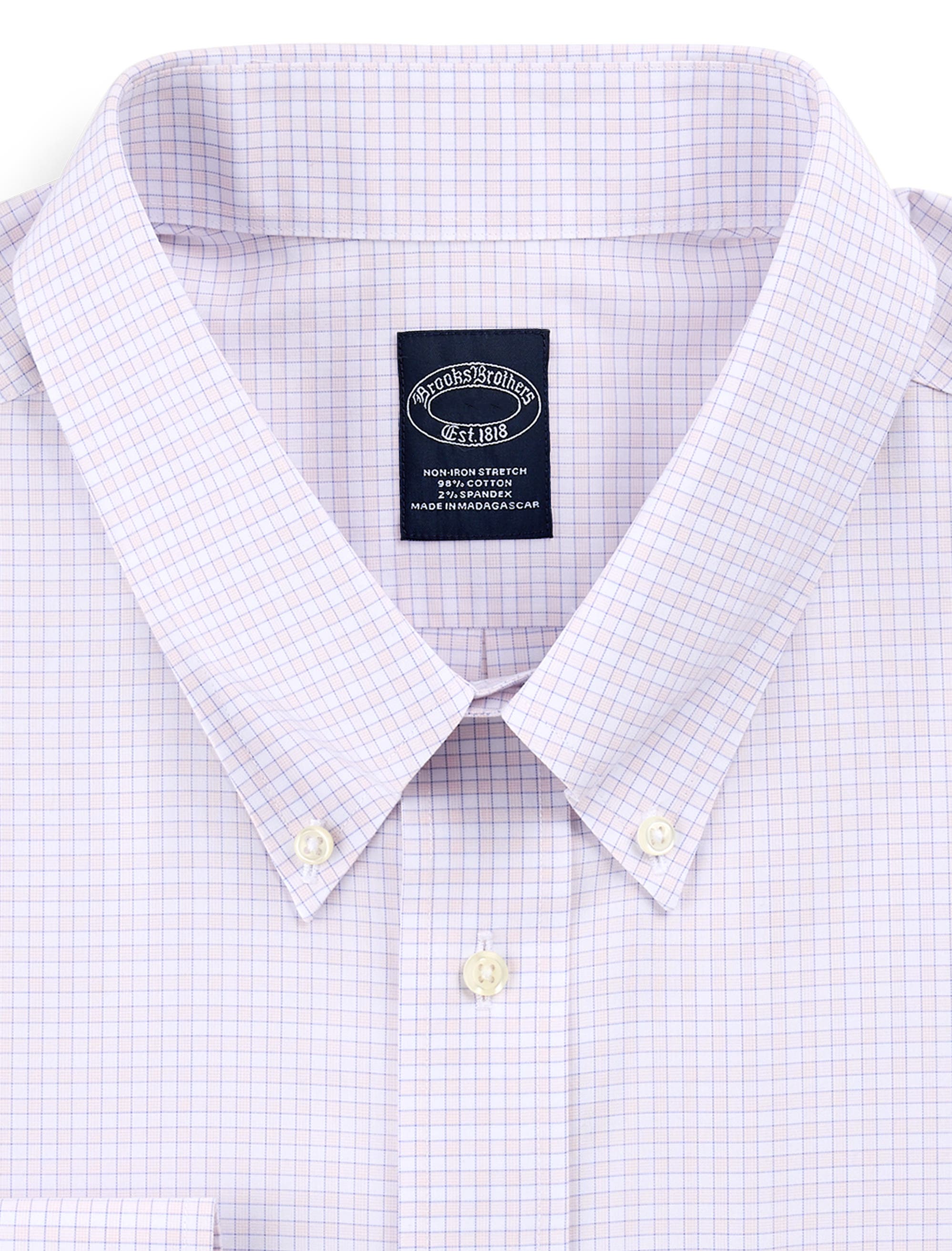 Big & Tall Non-Iron Grid Patterned Dress Shirt - image 2