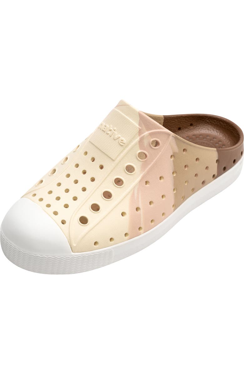 Native Shoes Kids' Jefferson Water Friendly Mule, Main, color, Flax Marble/ White