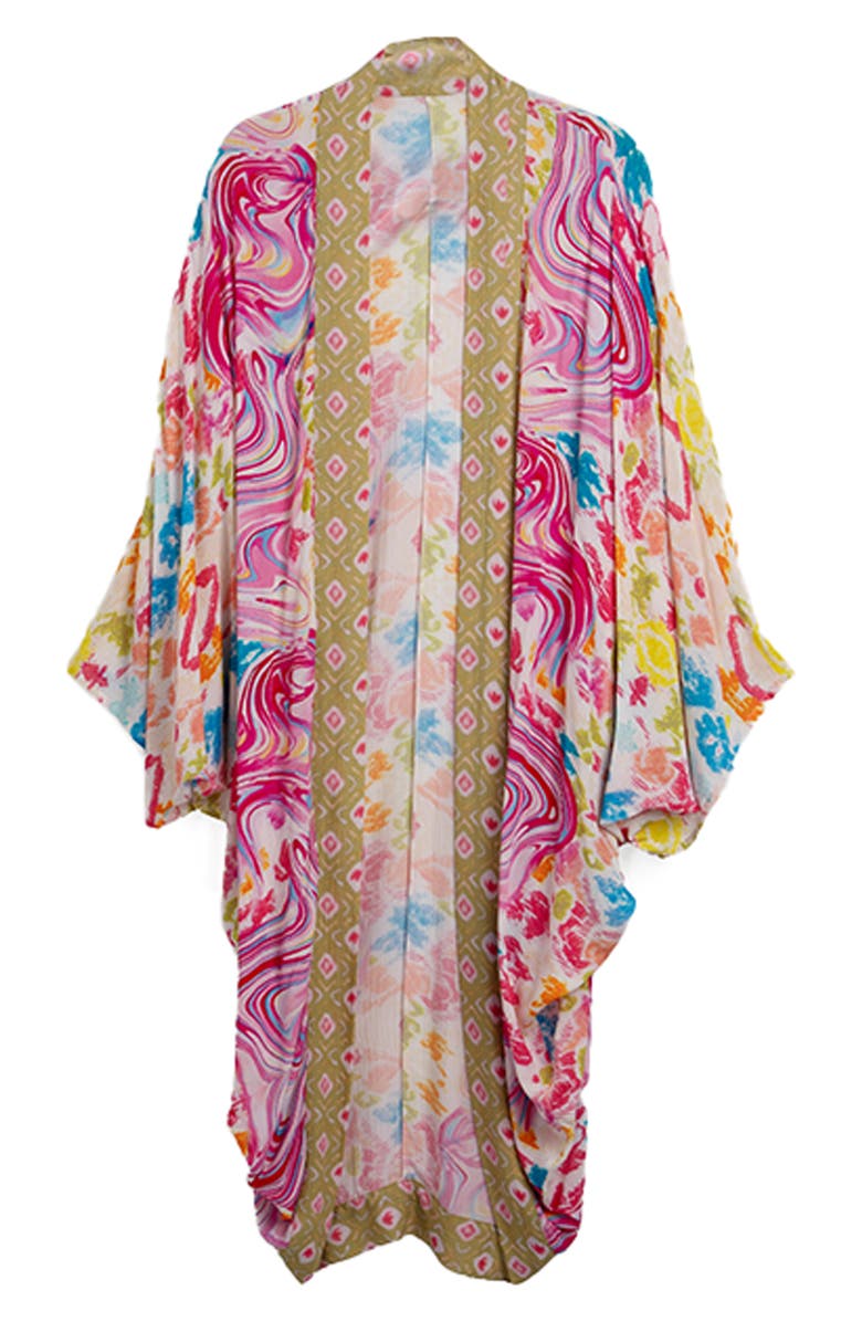 SAACHI Mix Print Ruana, Alternate, color, Pink Multi
