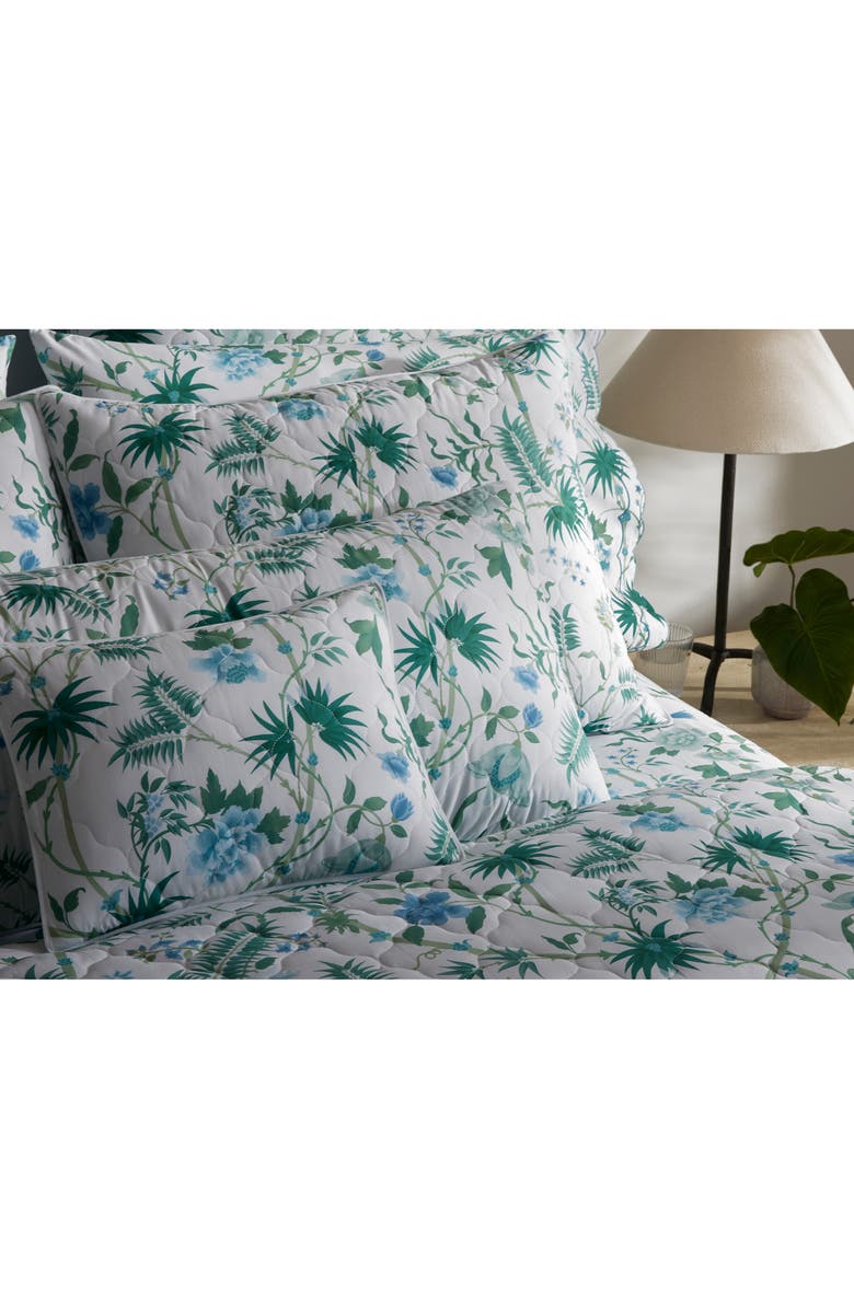 Matouk Palmyra Quilt, Alternate, color, Emerald