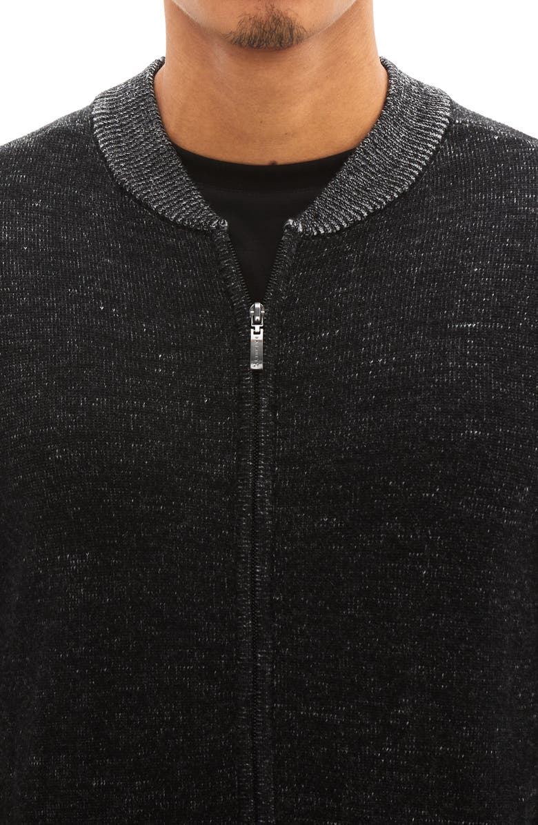 Robert Barakett Vulcan Baseball Sweater Jacket, Alternate, color, Black