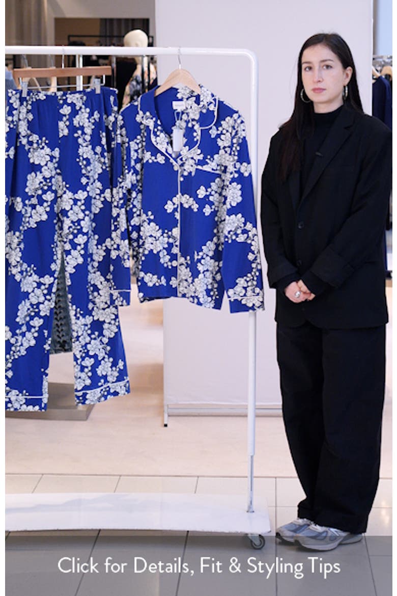 Navy Shadow Blossom Organic Cotton Classic Pajamas video
