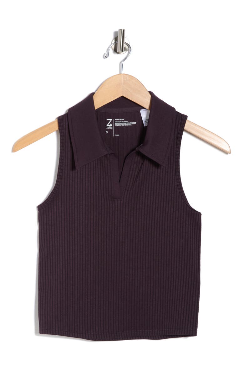 Stretch Seamless Rib Polo, Alternate, color, PURPLE NEBULA