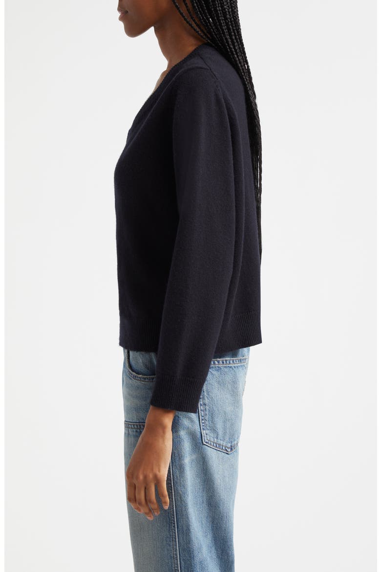 Priya Cashmere V-Neck Sweater, Alternate, color, DARK NAVY
