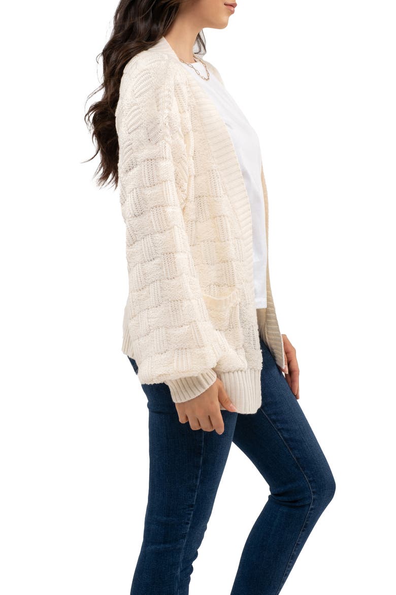Open Front Knit Cardigan, Alternate, color, CREAM
