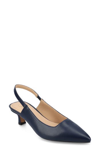 Shop Journee Collection Paulina Slingback Pump In Navy