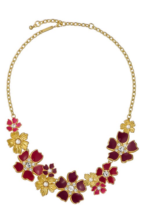 Ted Baker Petitta Flower Statement Necklace In Gold