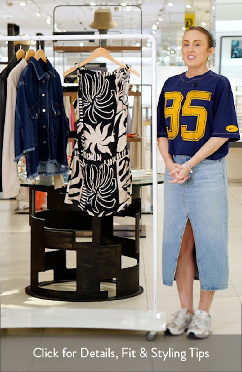 Printed Twist Shoulder Minidress, sales video thumbnail