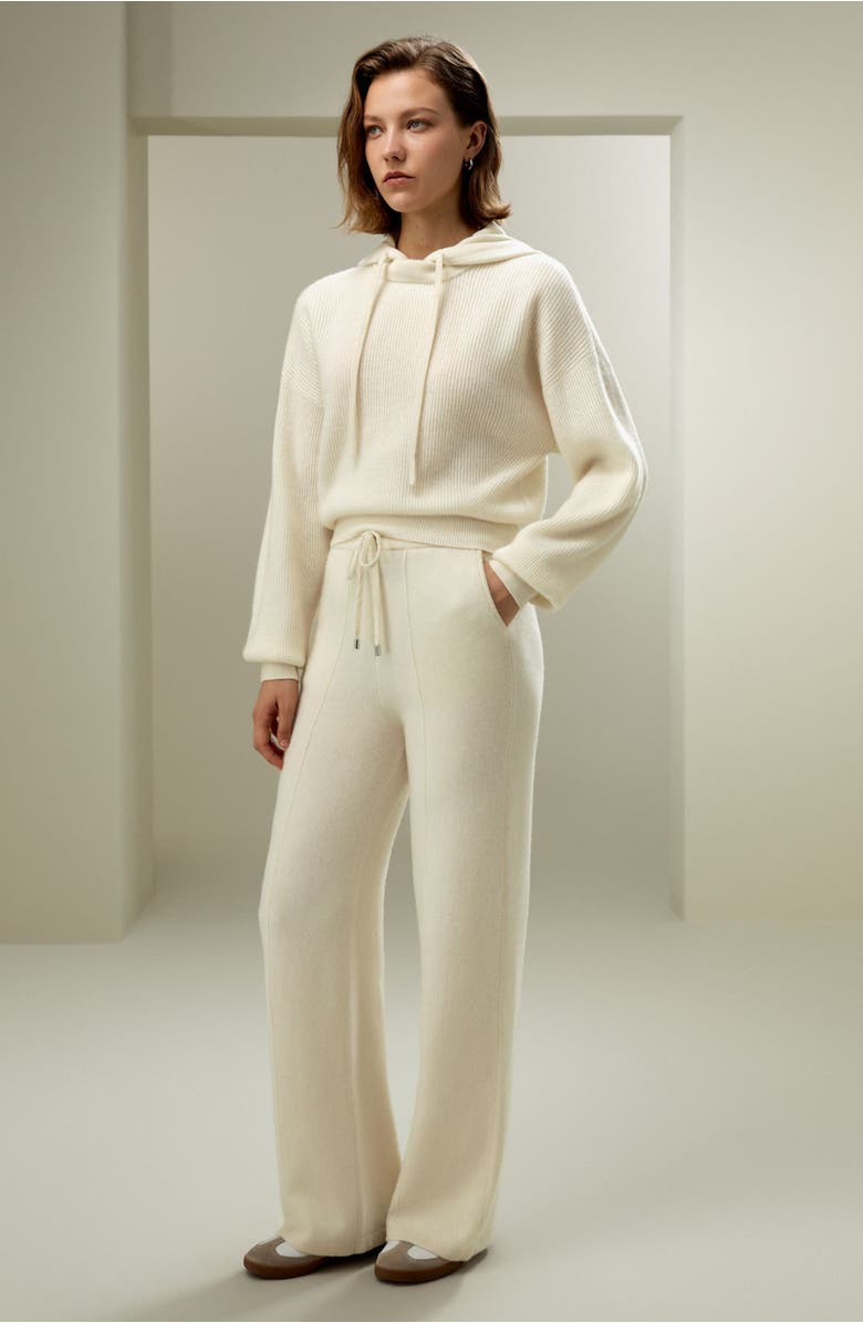 Lilysilk Eshe 2-in-1 Cashmere Detachable Hoodie, Alternate, color, White