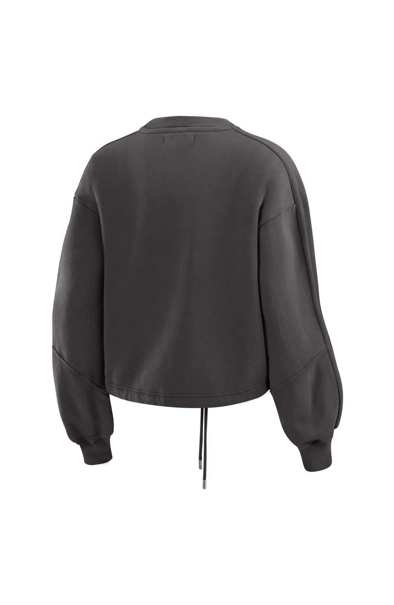 WEAR by Erin Andrews Women's WEAR by Erin Andrews Black Vegas Golden Knights Washed Fleece Sweatshirt & Shorts Lounge Set, Alternate, color, Black