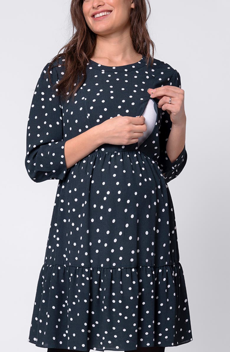 Seraphine Tiered Maternity & Nursing Dress, Alternate, color, 