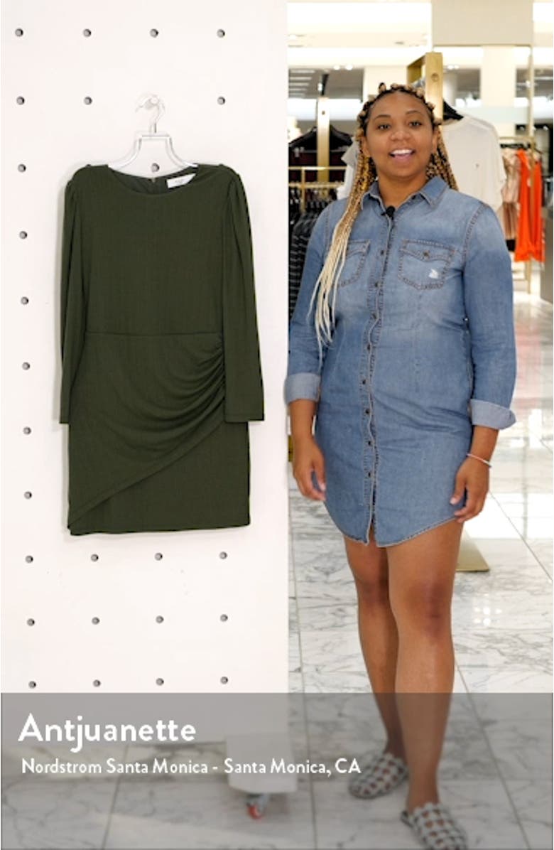 Magic Time Long Sleeve Ribbed Minidress, sales video thumbnail