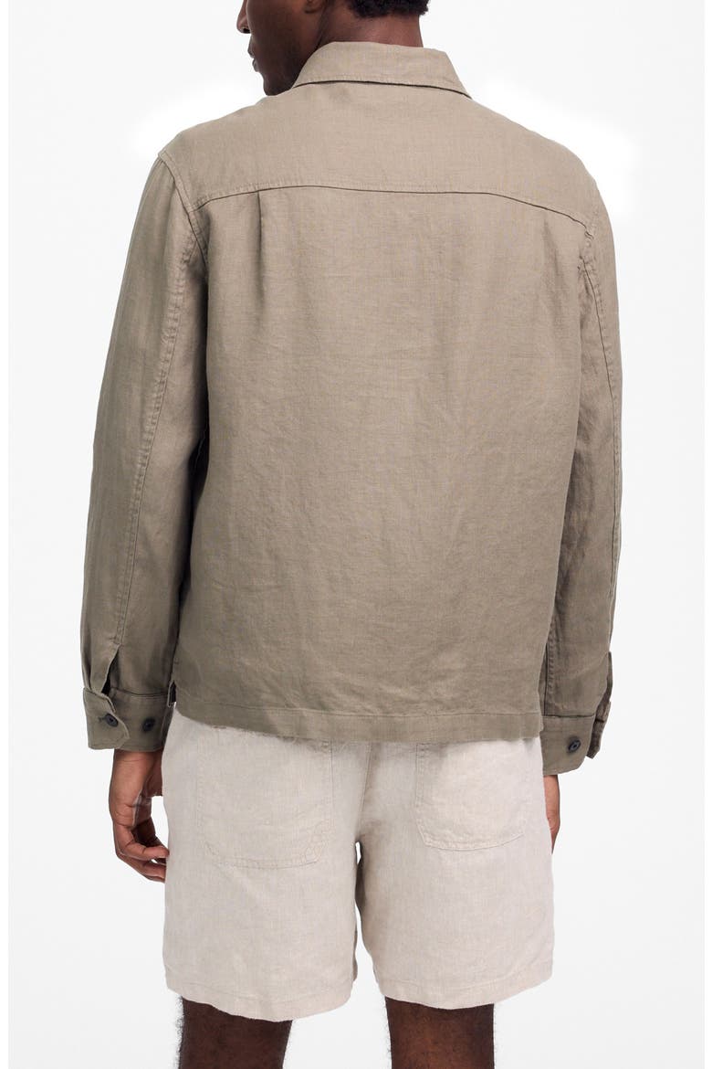 Linen Zip Front Shirt Jacket (Men) | Nordstrom