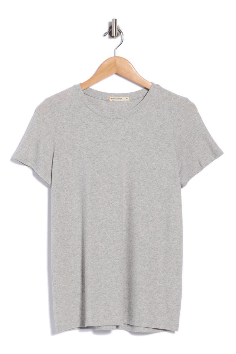 Re-Spun Signature Crewneck T-Shirt, Main, color, LIGHT HEATHER GREY