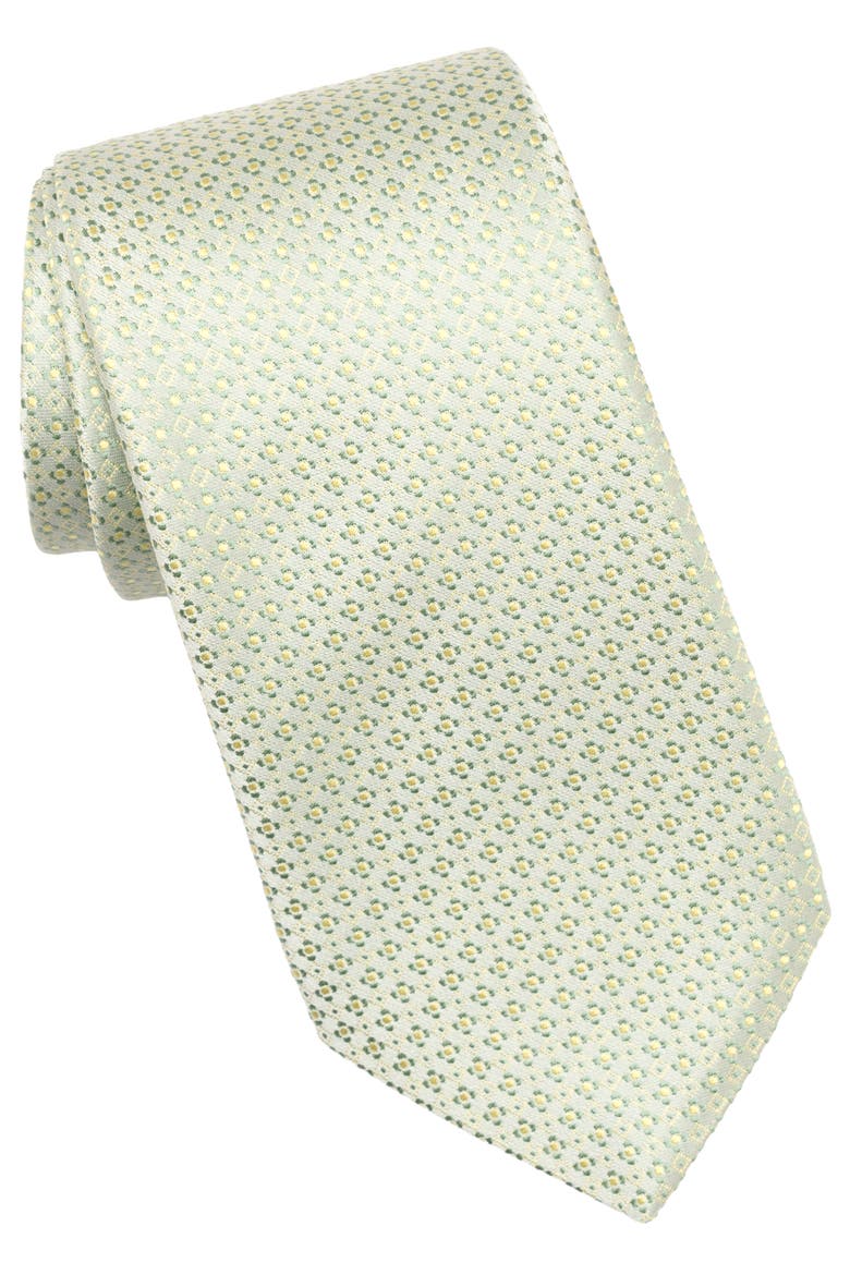 Romeo - Silk Jacquard Tie for Men, Main, color, Mint Sorbet