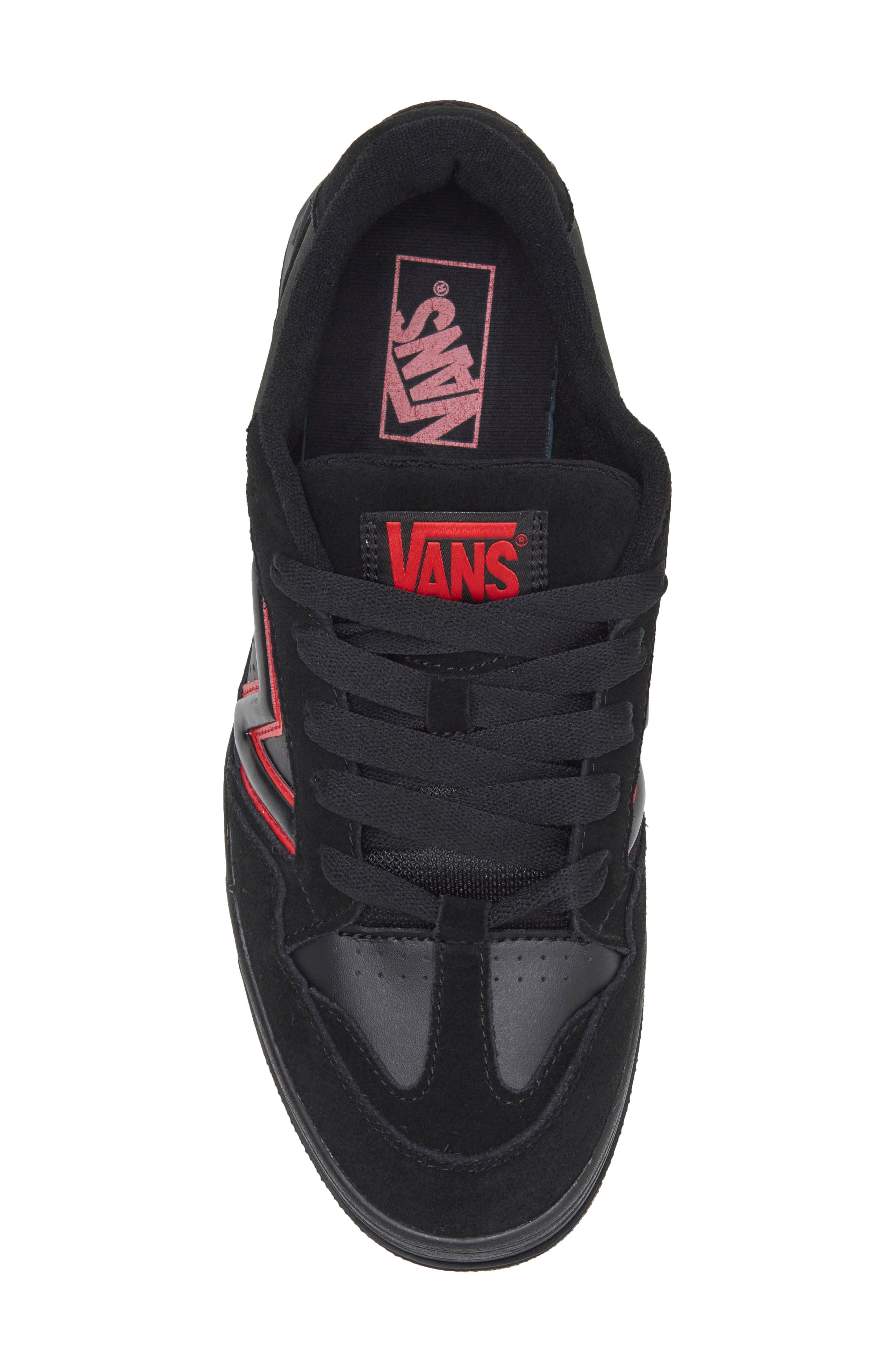 Upland Faux Leather Sneaker, Alternate, color, BLACK/ RED