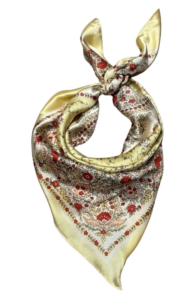MARCUS ADLER Floral Satin Scarf, Alternate, color, 