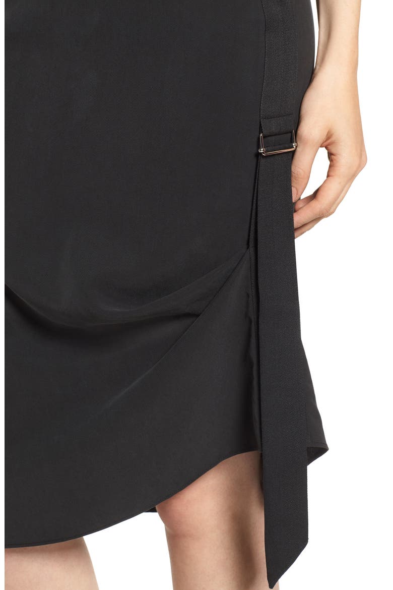 Side Drape Skirt, Alternate, color, BLACK