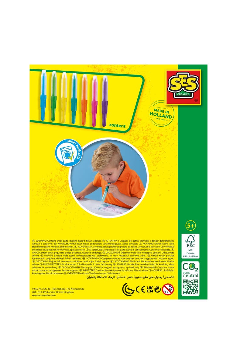 SES Creative Blow Airbrush Pens, 7 Pack, Arts & Crafts Supplies, Kids 5+, Alternate, color, 