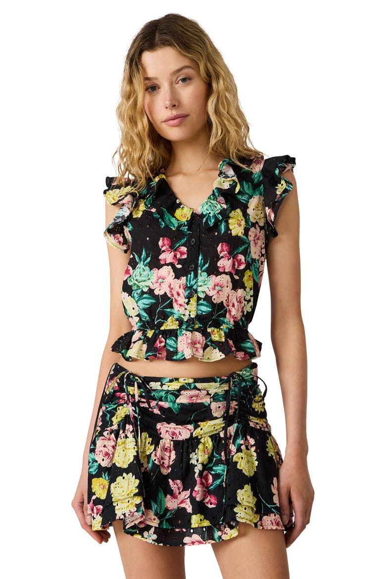 Mayra Top, Alternate, color, BLACK DITSY FLORAL