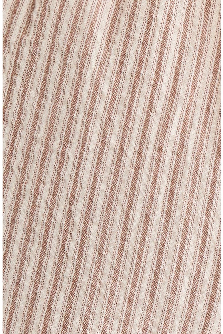 Darina Stripe Stretch Cotton Seersucker Shorts, Alternate, color, BIRCH TAUPE STRIPE