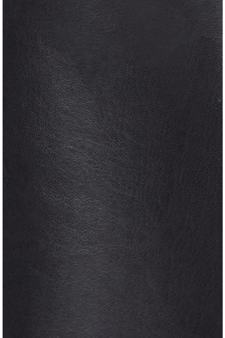Suzette Cropped Faux Leather Flare Pants, Alternate, color, BLACK